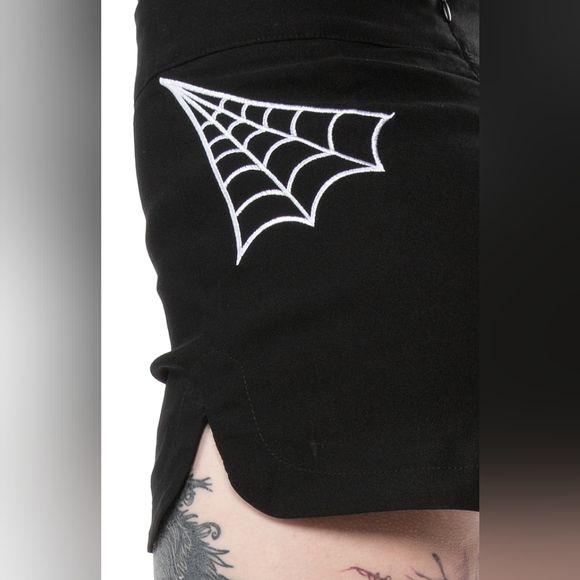 SOURPUSS SPIDERWEB SWEETIE PIE SHORTS - Picture 3 of 10